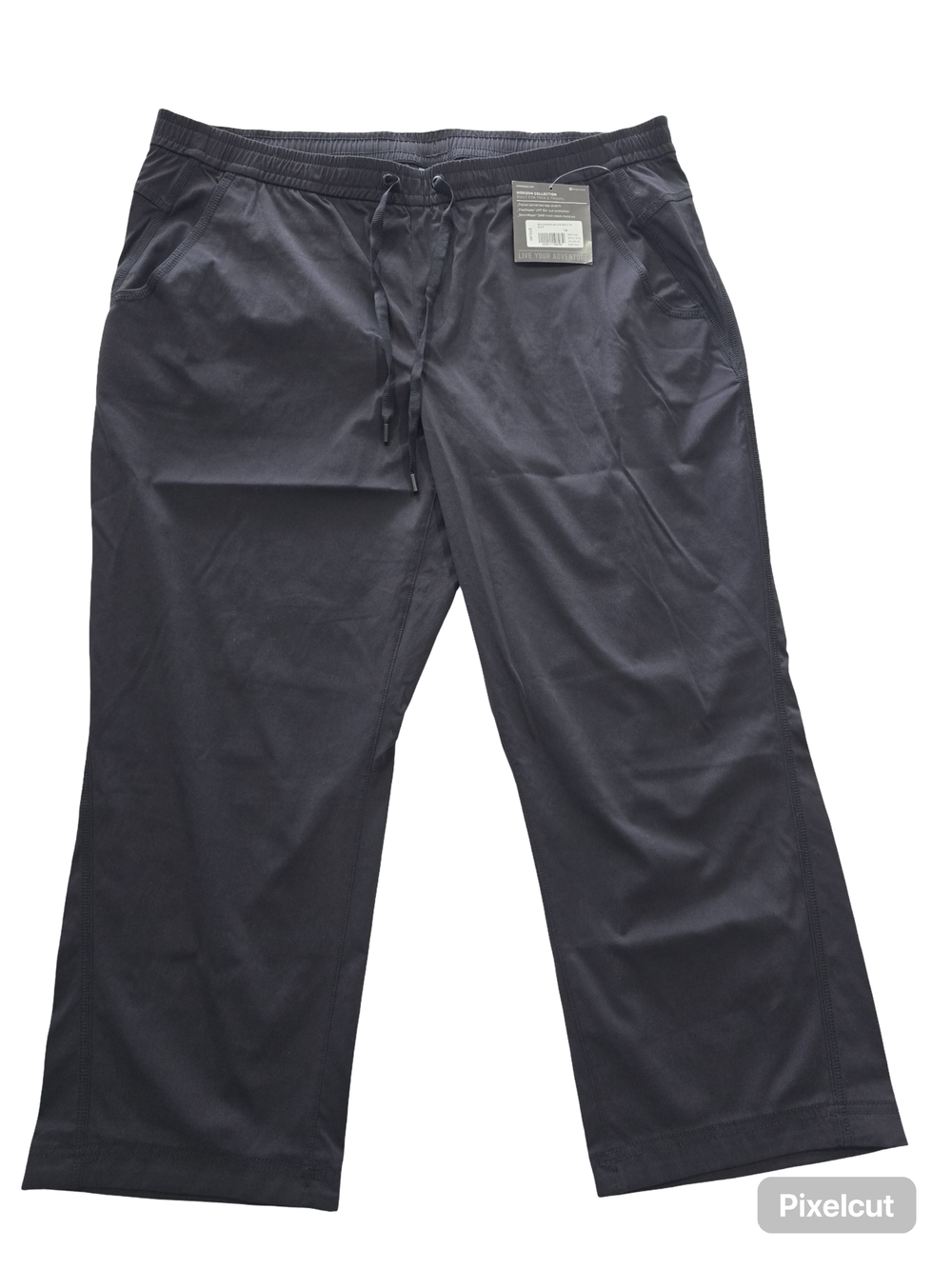 Eddie Bauer Black Women's Drawstring Jogger Adjustable Pants Size 14 NEW